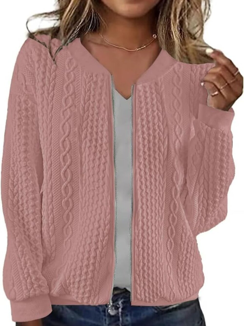 NEW Kipfall Zip up Sweatshirt Jacket Stand Collar Casual Coat with Pockets NWT